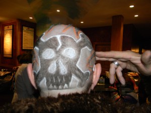 hair art courtesy of Barber Authority at Wheeler Fashion Show and Green Day film