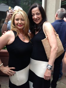 Dianne Burnett and me in our mutual dress from Kalli's Denim right here in town.