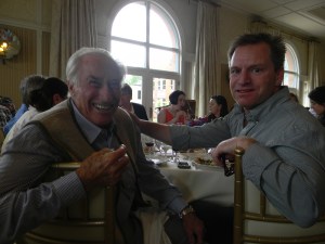 Klaus Obermeyer and Vince at Aspen Chamber (ACRA) lunch