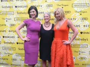 "Mad Men" actress Jessica Pare, Heidi Zuckerman Jacobsen and Amy Phelan