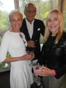 Tina Beriro, wearing Alaia, with her husband Simon Beriro and Gael Neeson.