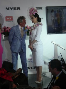 Dita Van Teese and emcee