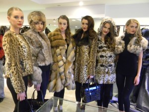 Wilhelmina models at Dennis Basso in-store event