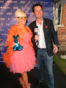 Oliver Sharpe of Aspen 82 with Shari Applebaum in Oscar de la Renta