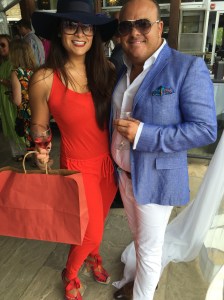 Amanda Barajas and local art dealer Damian Guillot